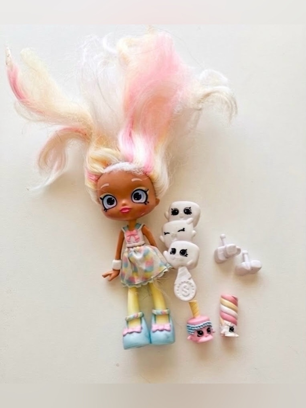 Shopkins Shoppies Marsha Mello Doll 2015 Lot Marshmallow Accessories
